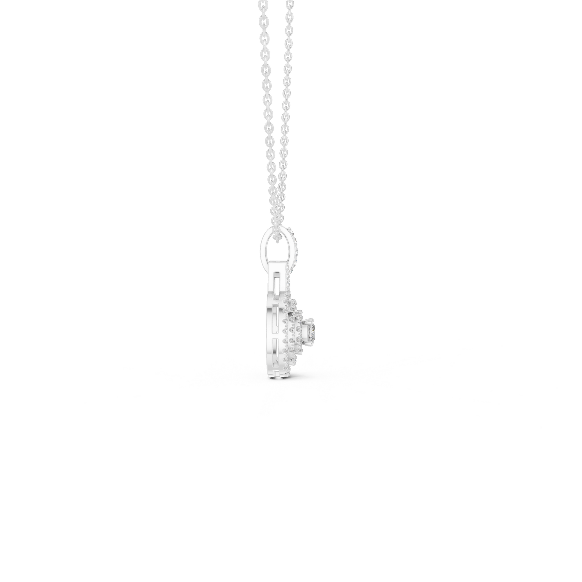 Halo Lab Grown Diamond Pendant