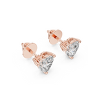 Heart Shape Lab Grown Diamond Stud