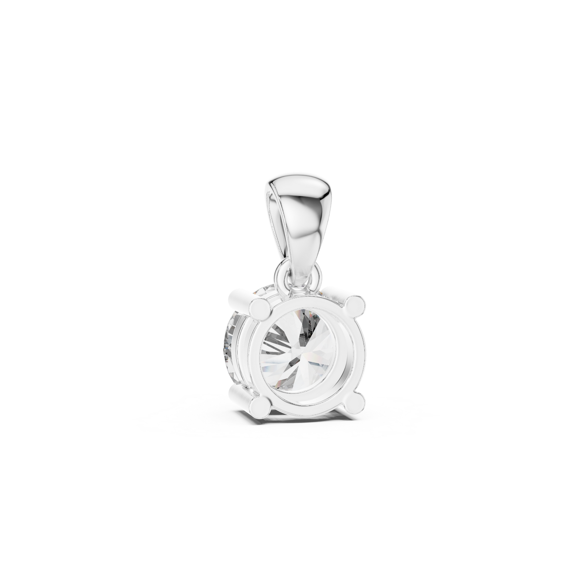Solitaire Round Lab Grown Diamond Pendant