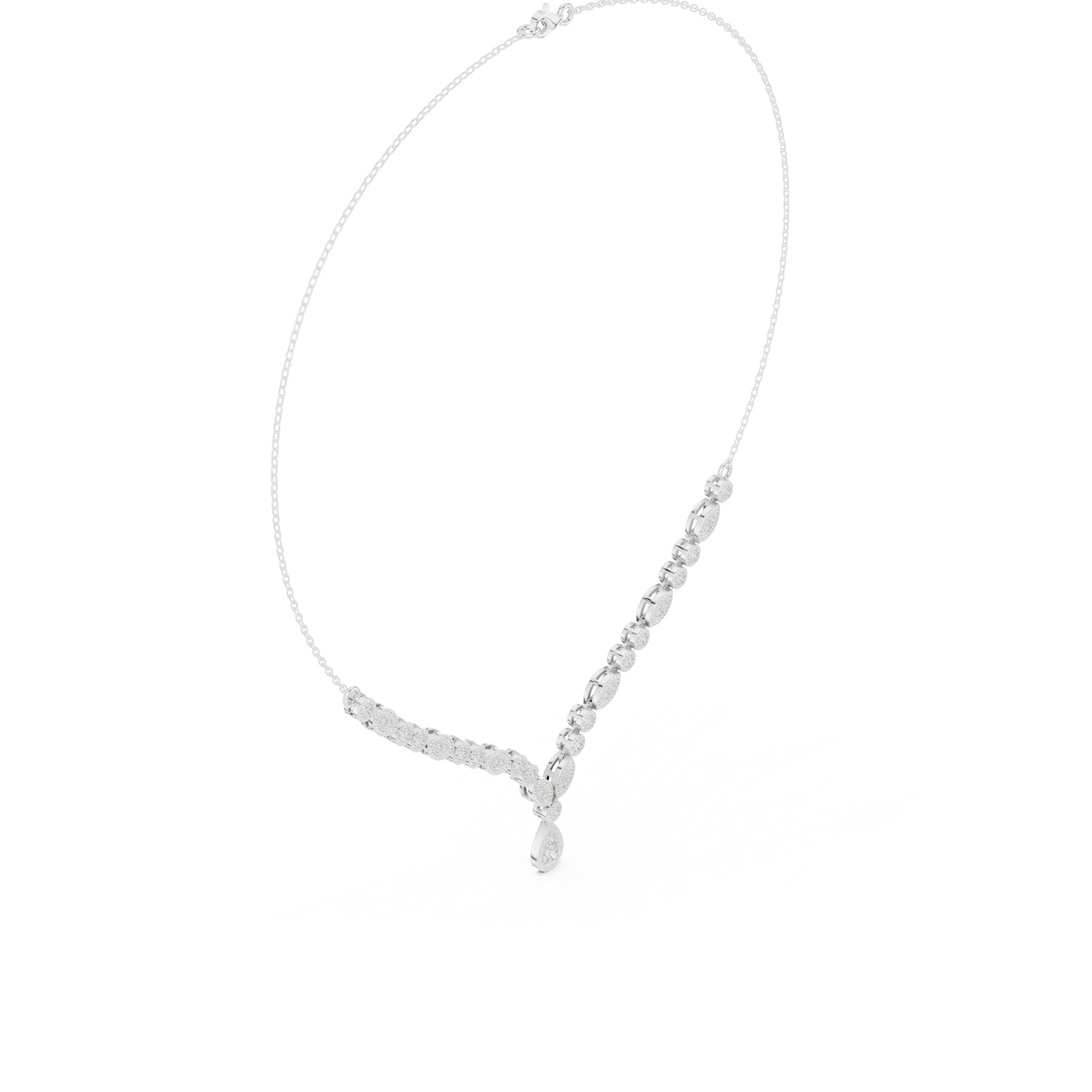 Elegant Lab Grown Diamond Drop Necklace