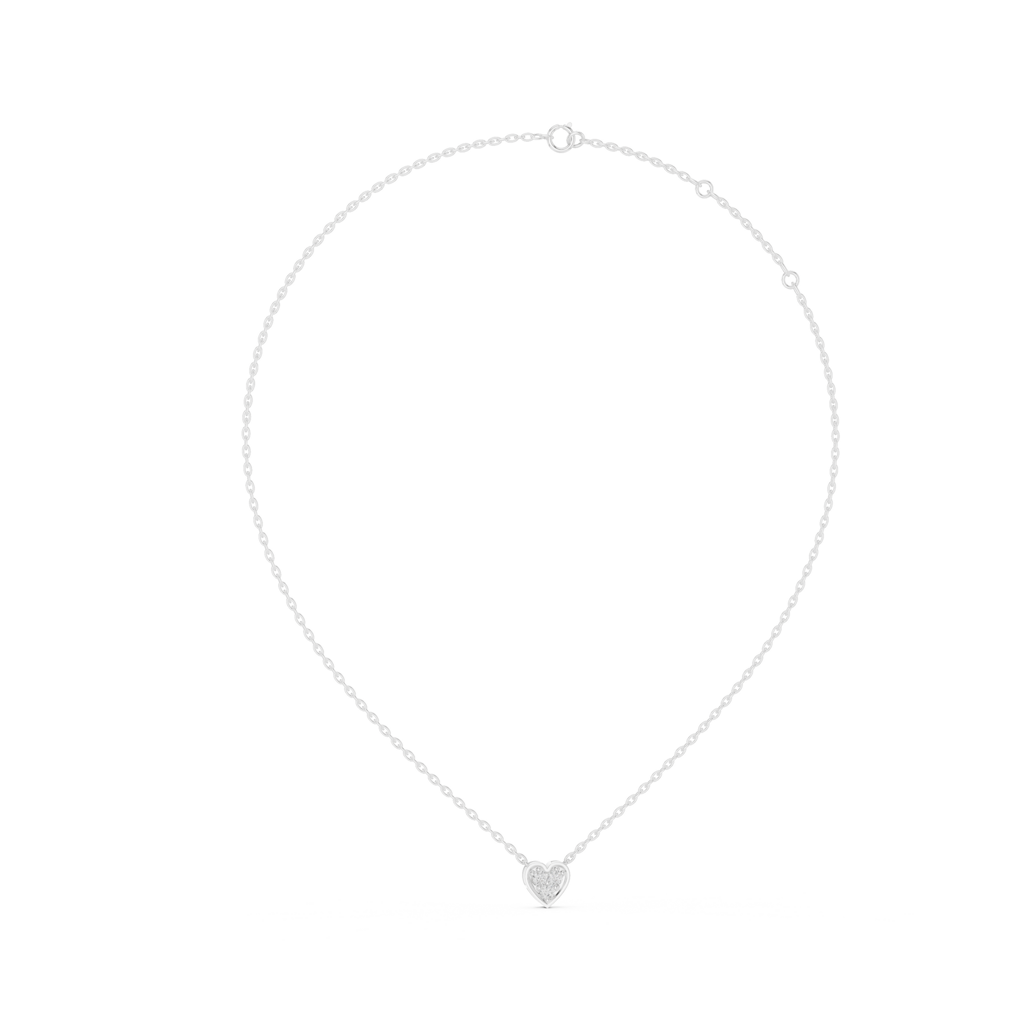 Heart Triple Round Lab Grown Diamond Pendant