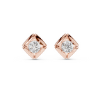 Square Solitaire Lab Grown Diamond Studs