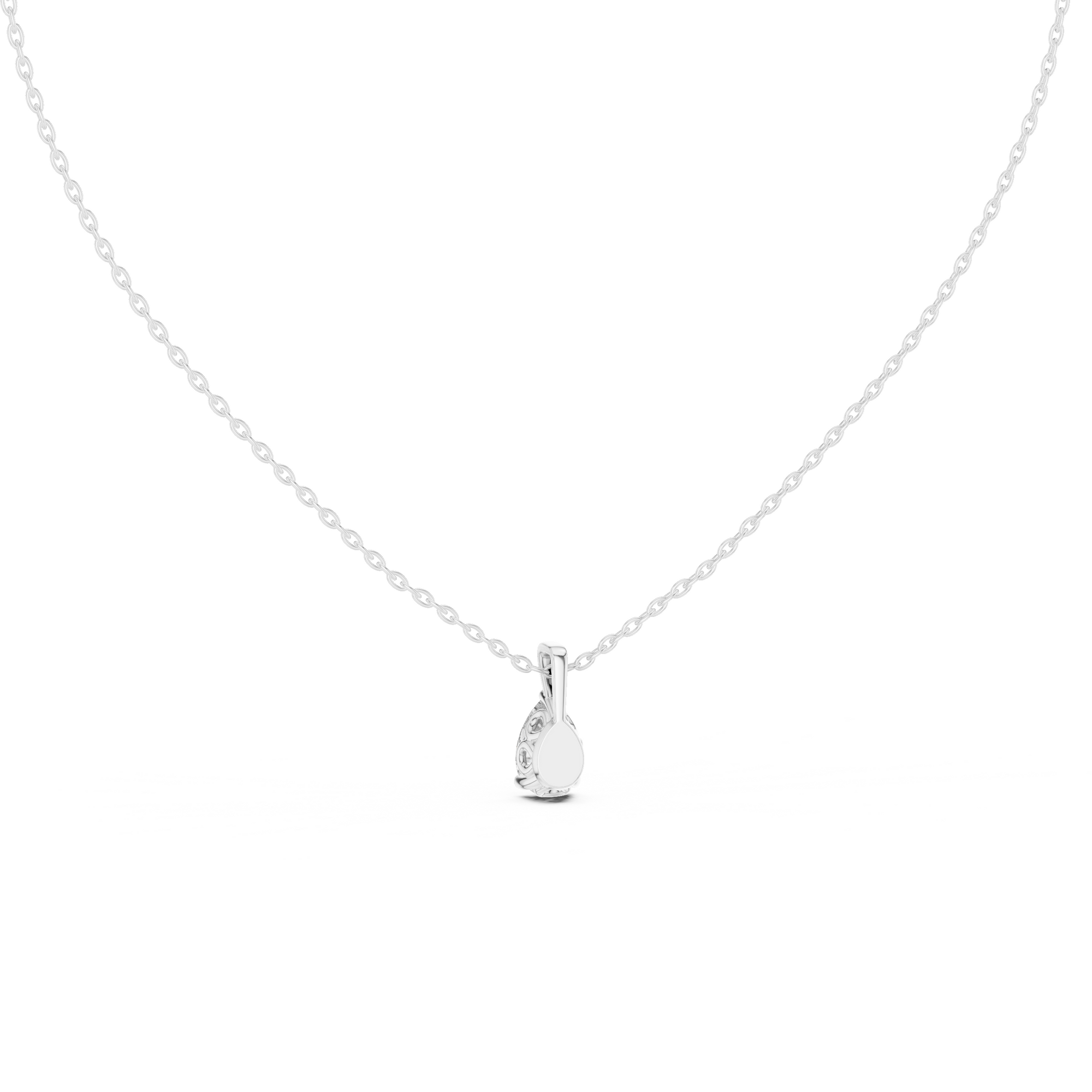 Pear Cut Solitaire Lab Grown Diamond Pendant