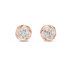 Swirl Solitaire Lab Grown Diamond Stud