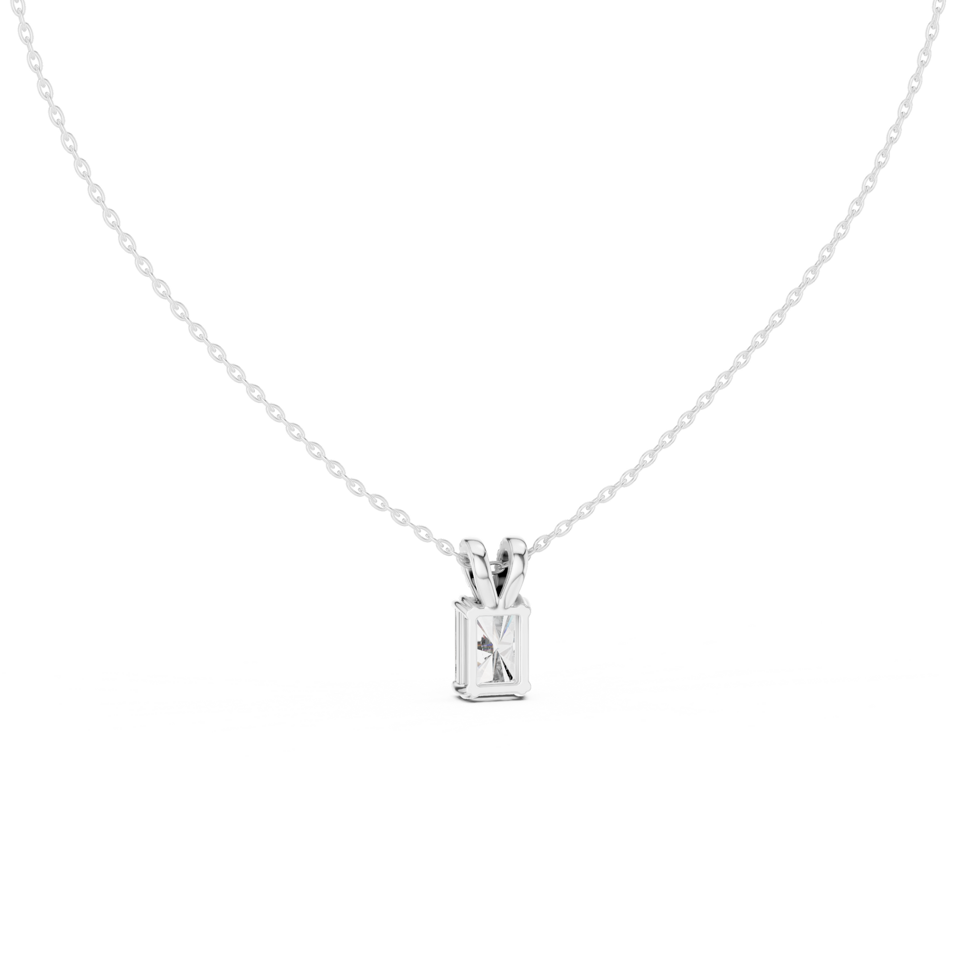 Radiant Cut Solitaire Lab Grown Diamond Pendant