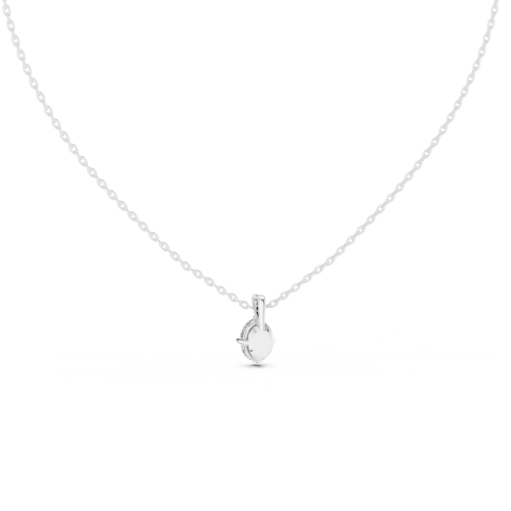 Oval Cut Solitaire Lab Grown Diamond Pendant