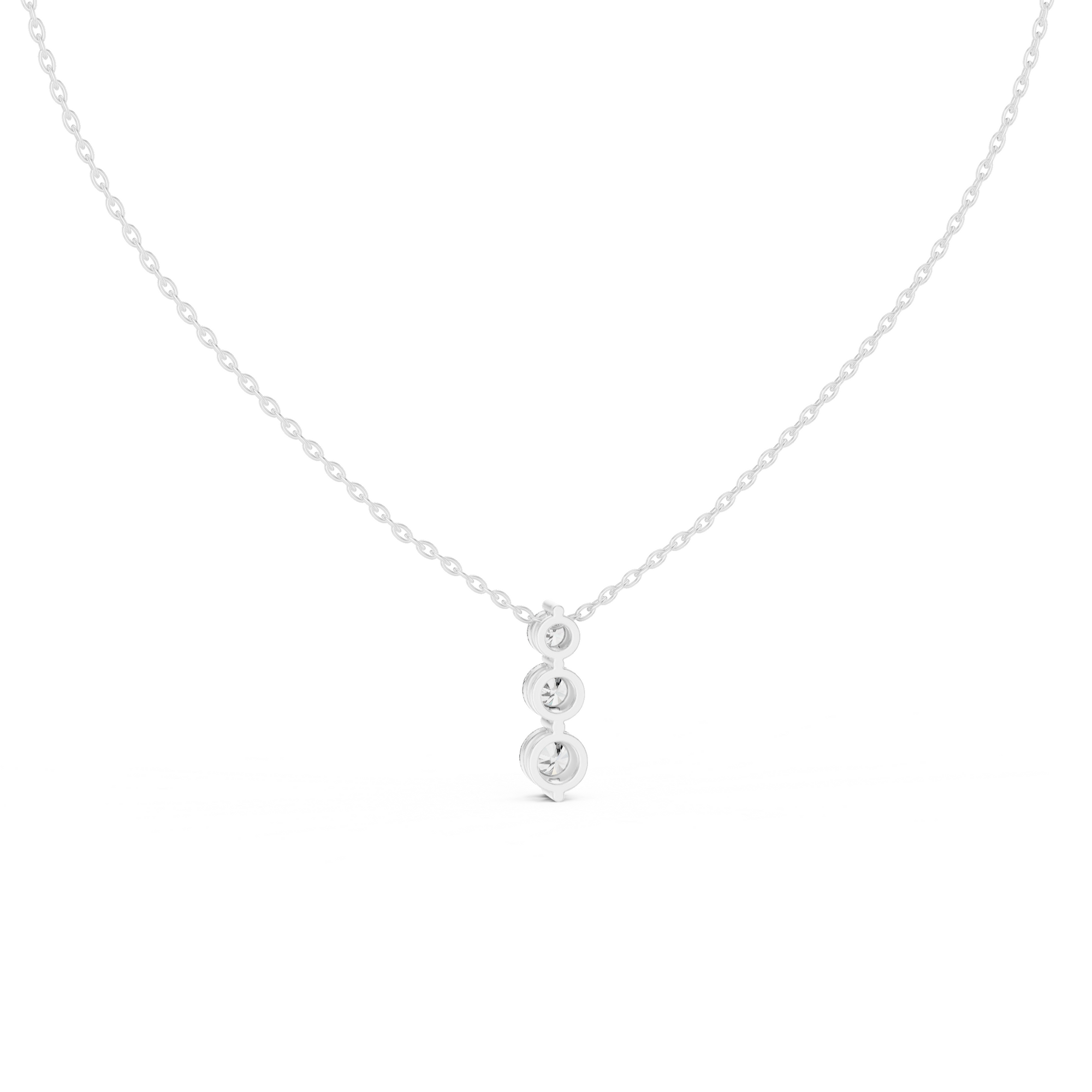 Trio Solitaire Lab Grown Diamond Pendant