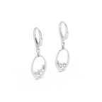 Elegant Oval Drop Lab Grown Diamond Earrings