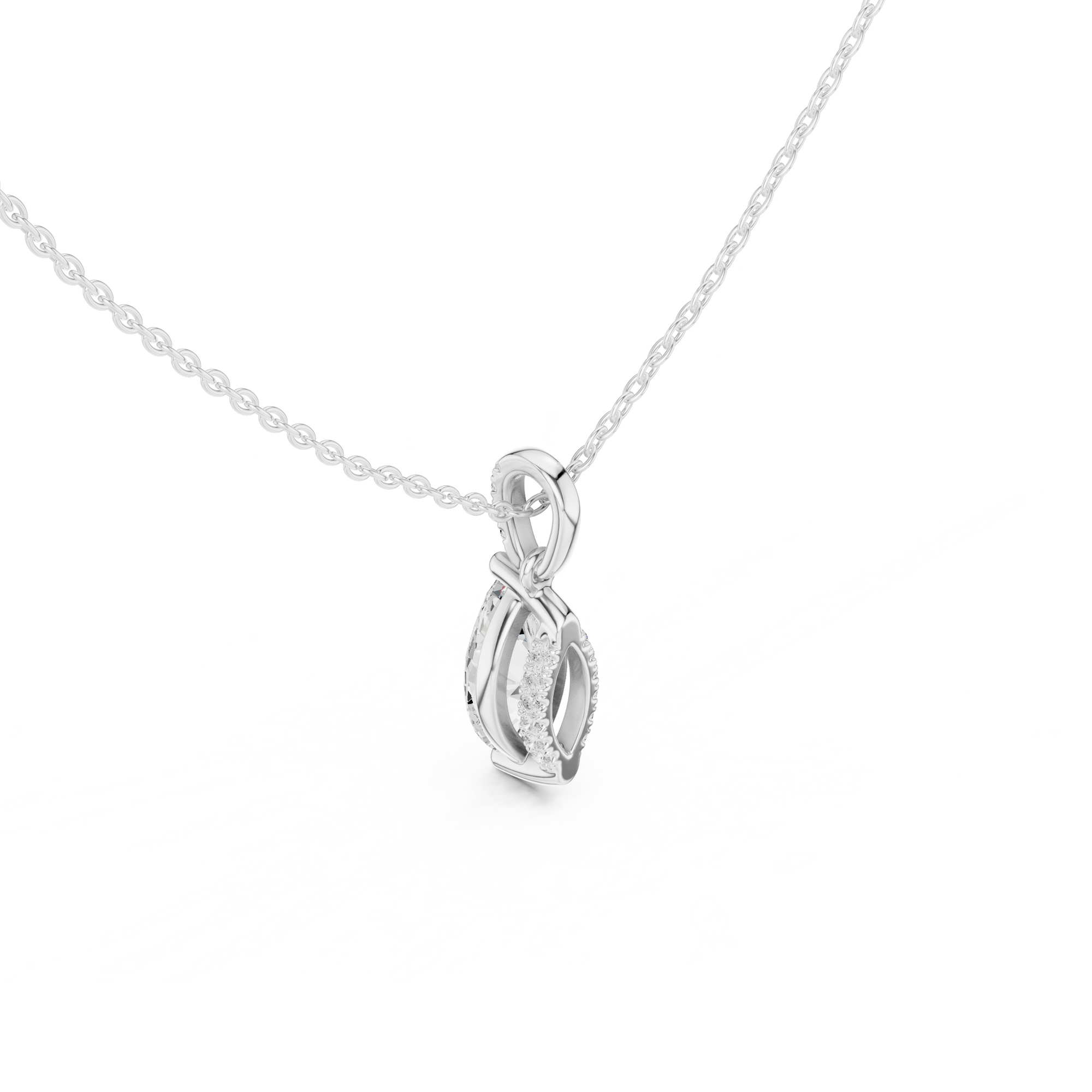 Marquise Cut Solitaire Diamond Pendant