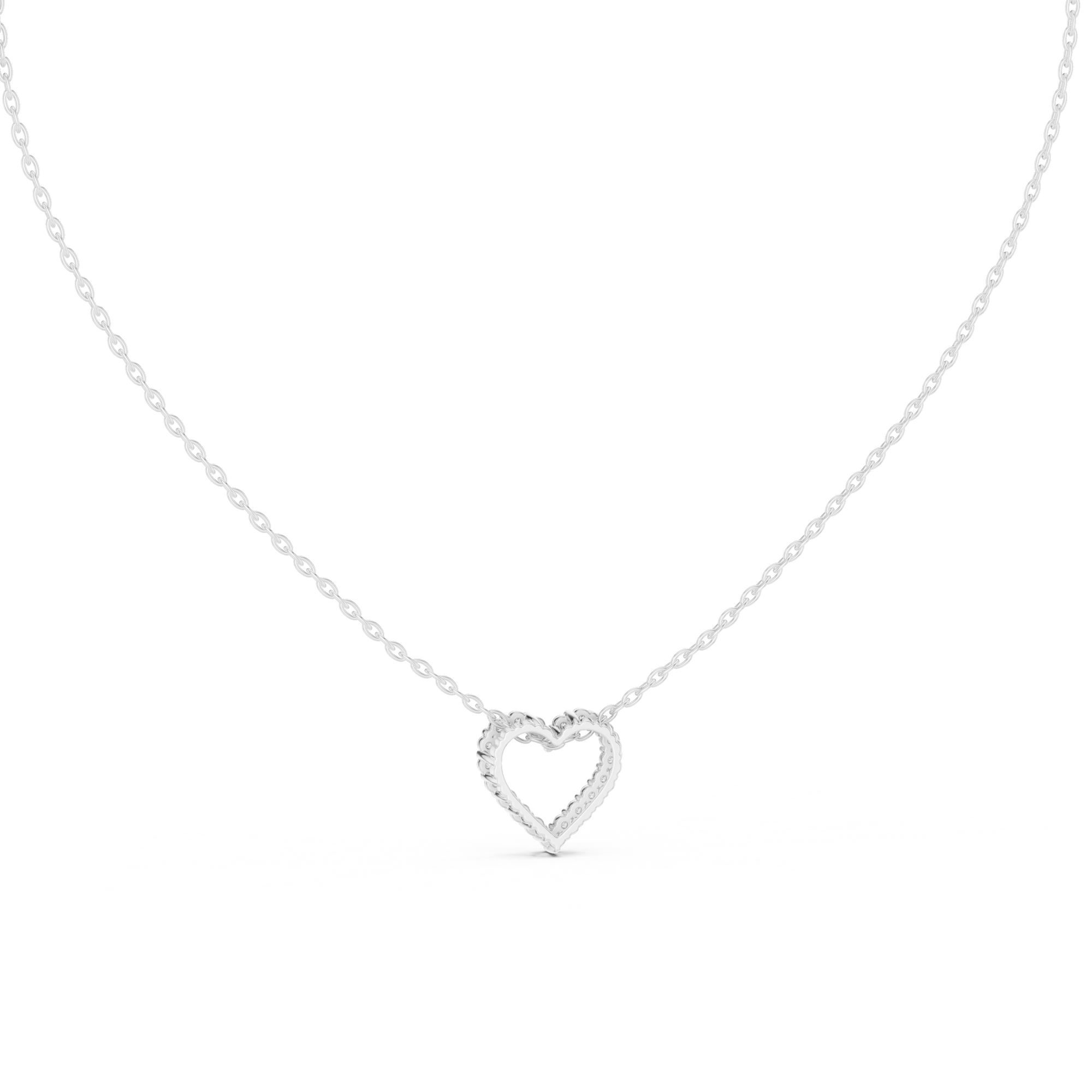 Delicate Heart Lab Grown Diamond Pendent