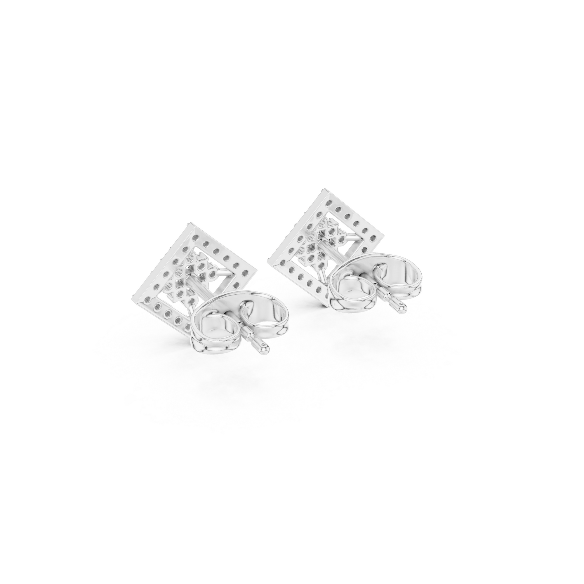 Cluster Squire Diamond Stud Earring