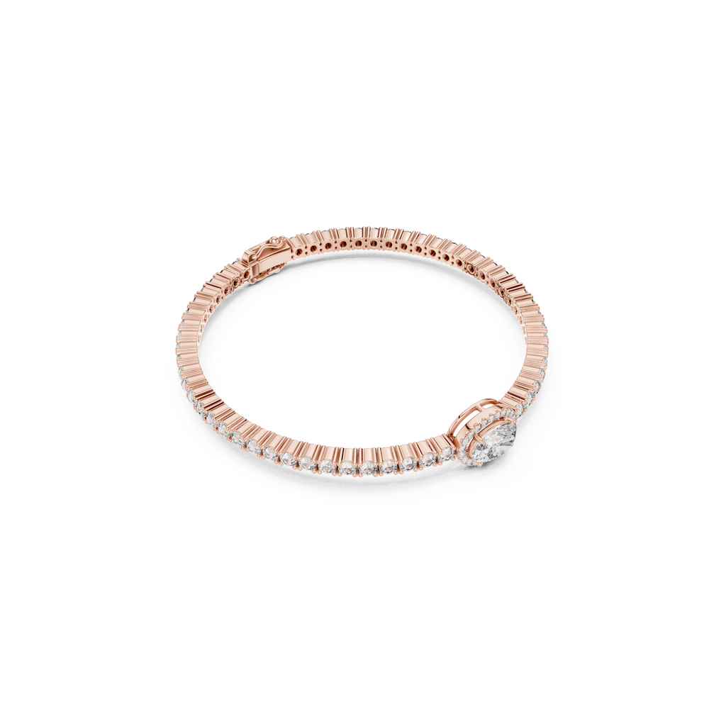 Oval Lab Grown Diamond Tennis Bracelet