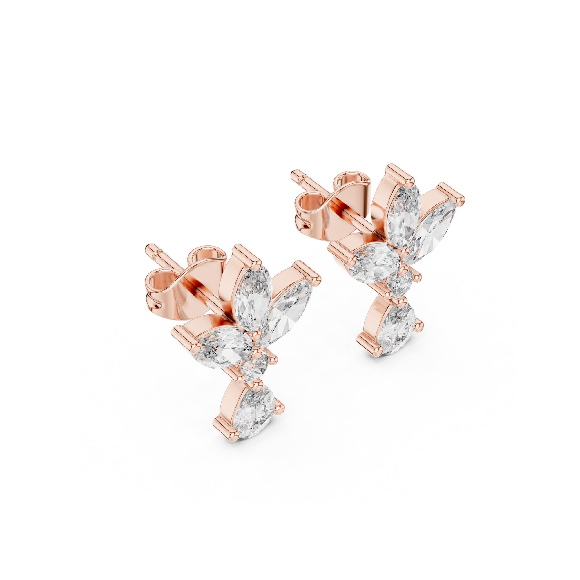 Butterfly Lab Grown Diamond Stud Earrings