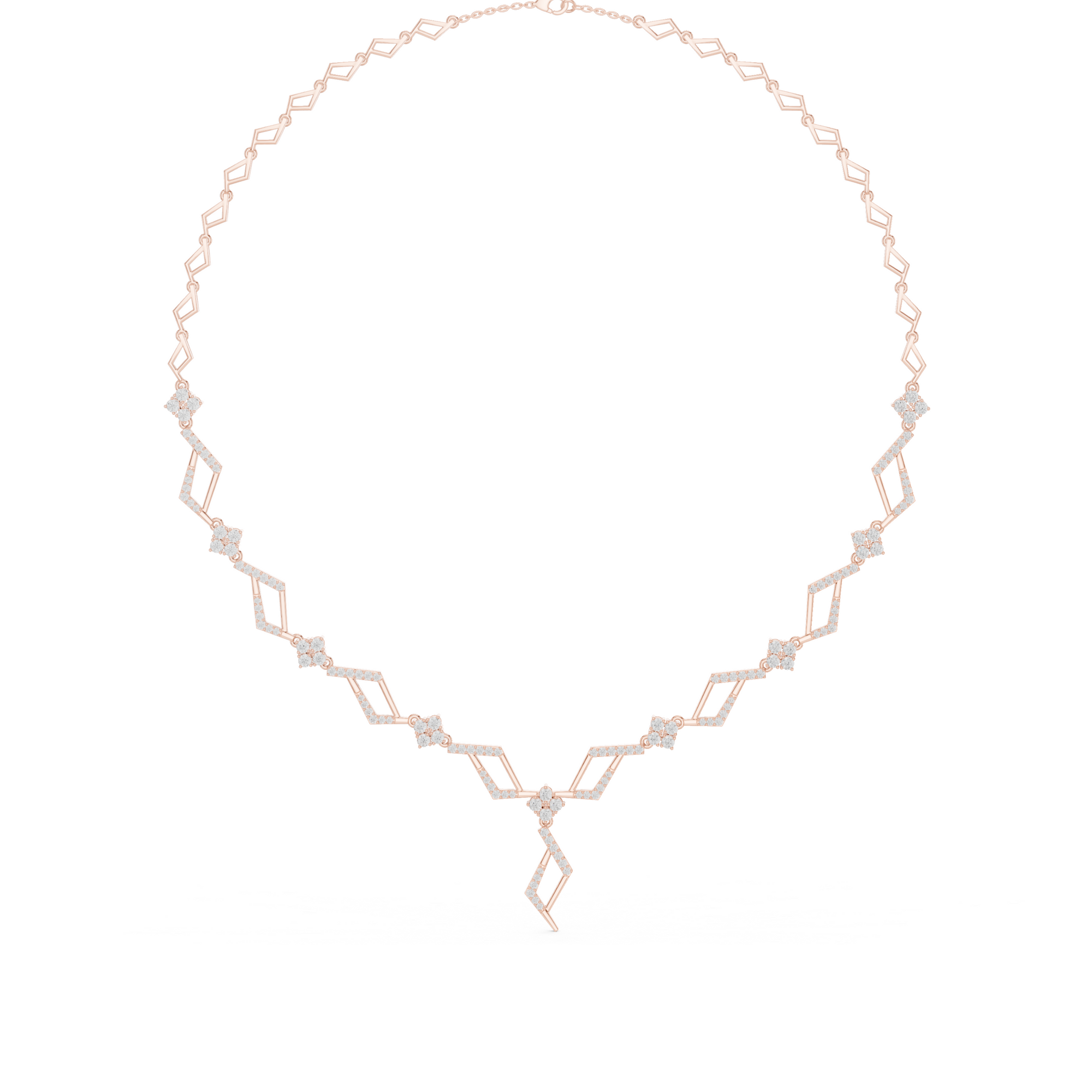 Geometric Lab Grown Diamond Necklace