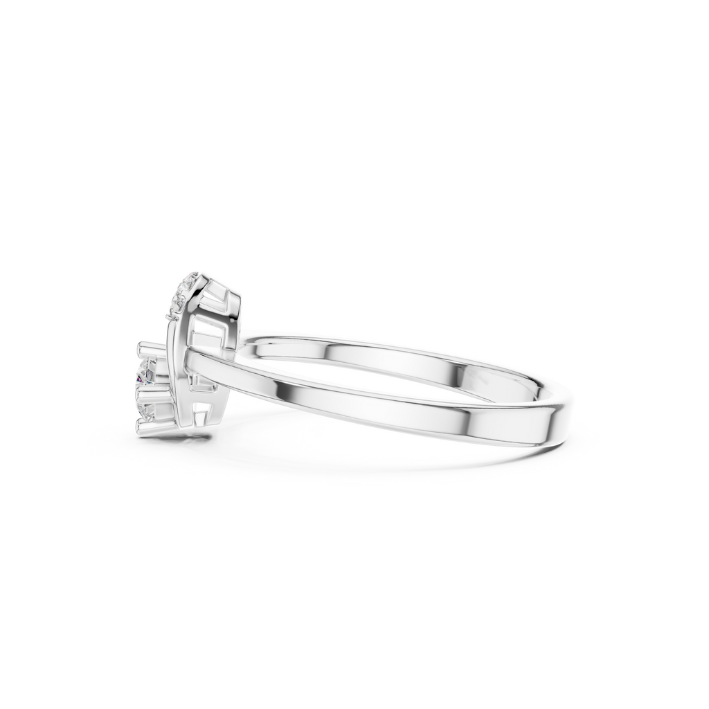 Elegant Halo Drop Lab Grown Diamond Ring