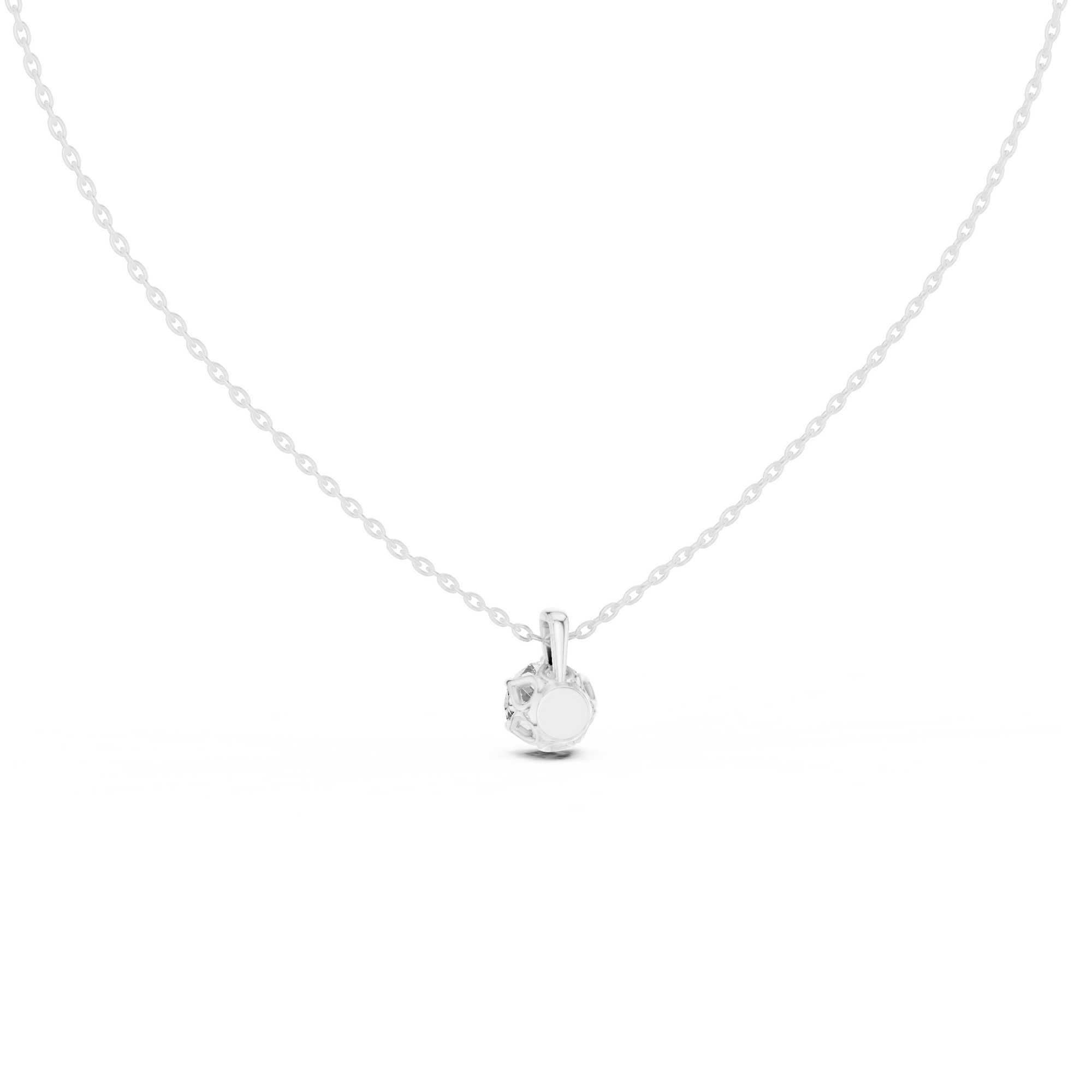 Round Cut Solitaire Lab Grown Diamond Pendant