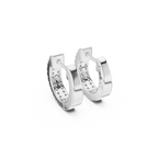 Double Row Diamond Hoop Earrings