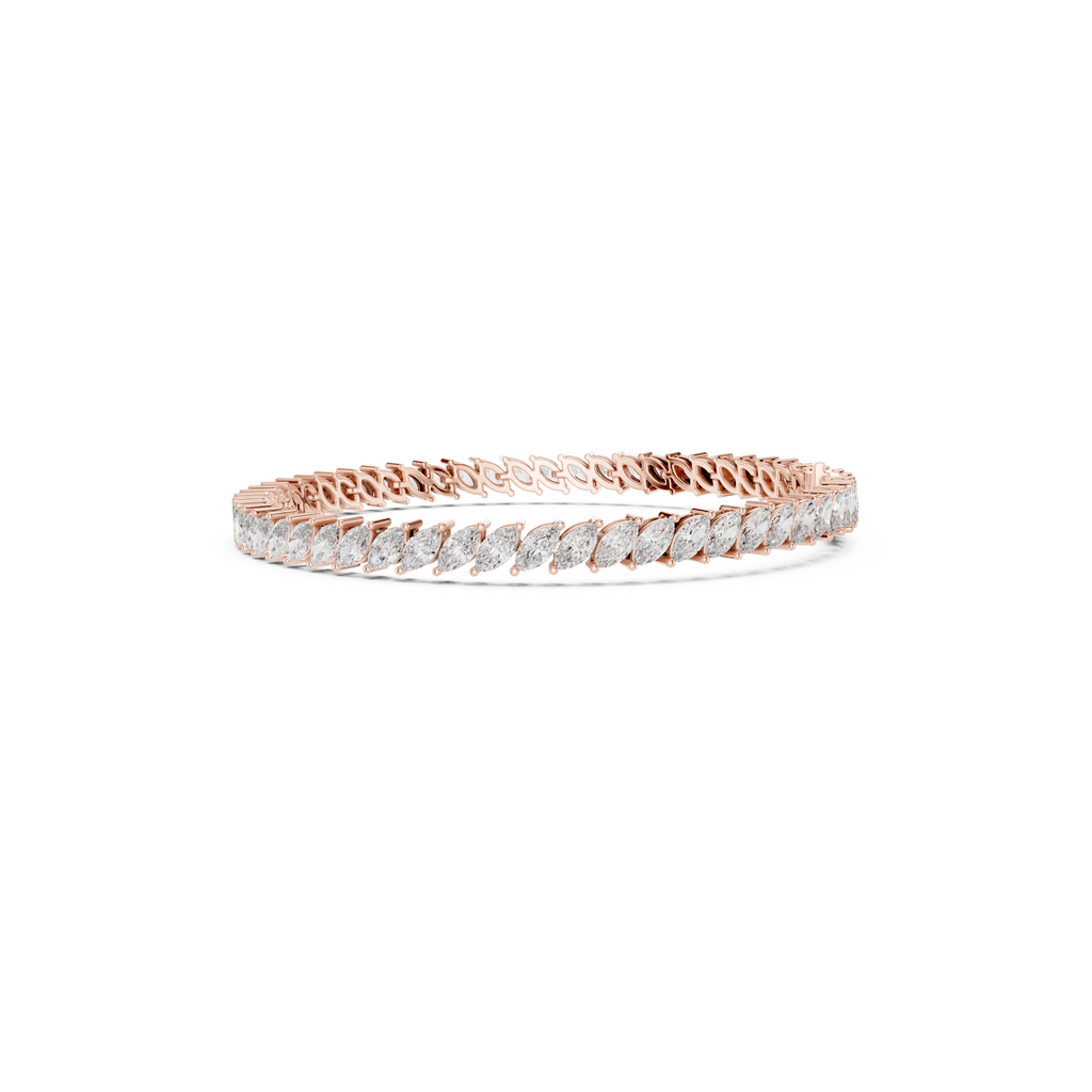 Marquise Lab Grown Diamond Tennis Bracelet.