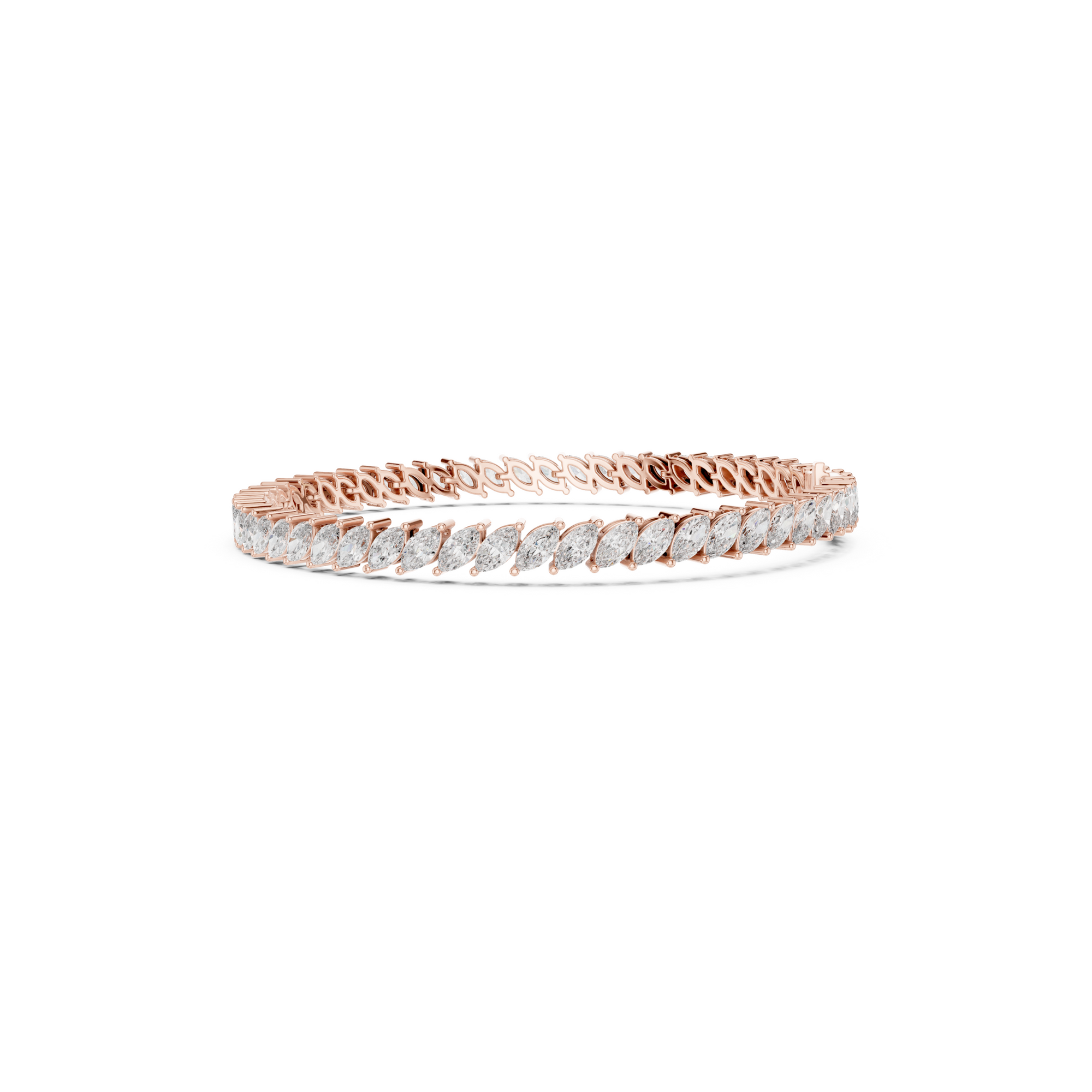 Marquise Lab Grown Diamond Tennis Bracelet.