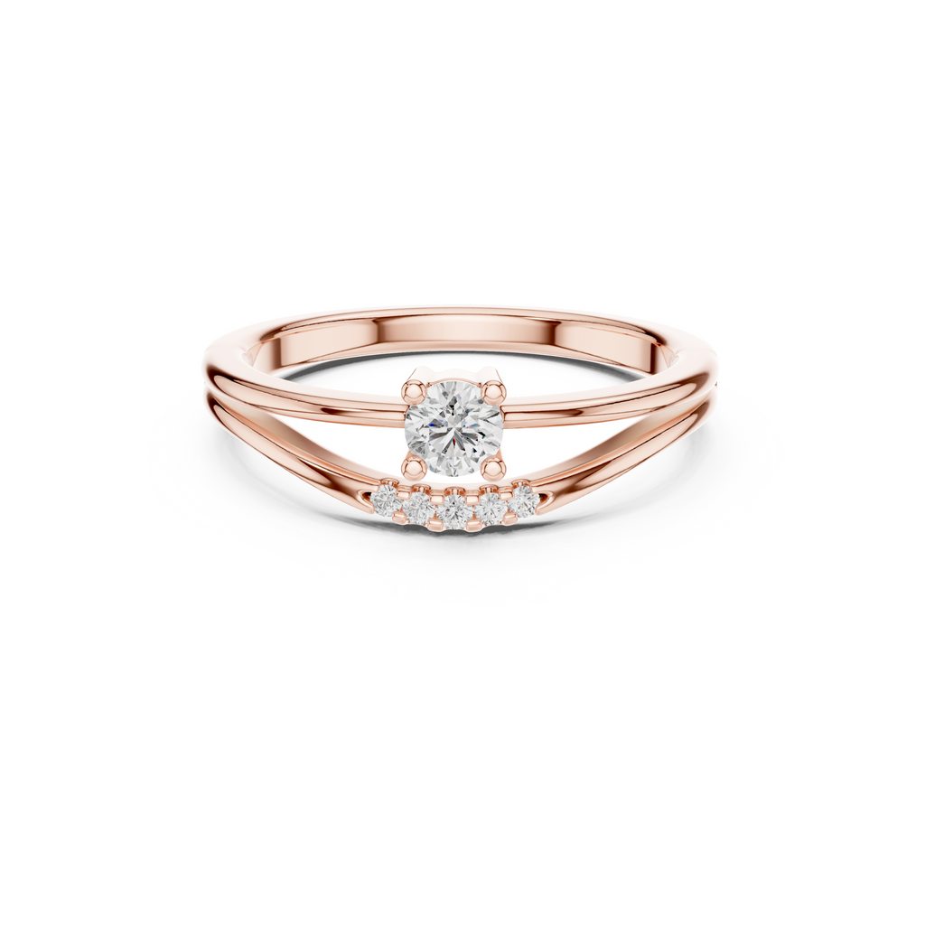 Contemporary Accent Diamond Ring