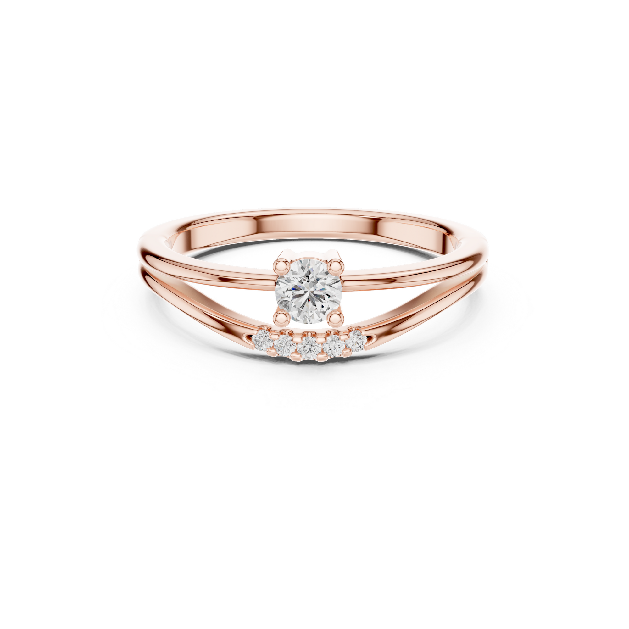 Contemporary Accent Diamond Ring