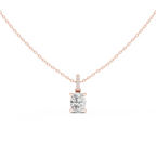 Oval Cut Solitaire Diamond Pendant