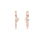 Chevron Lab Grown Diamond Hoop Earrings