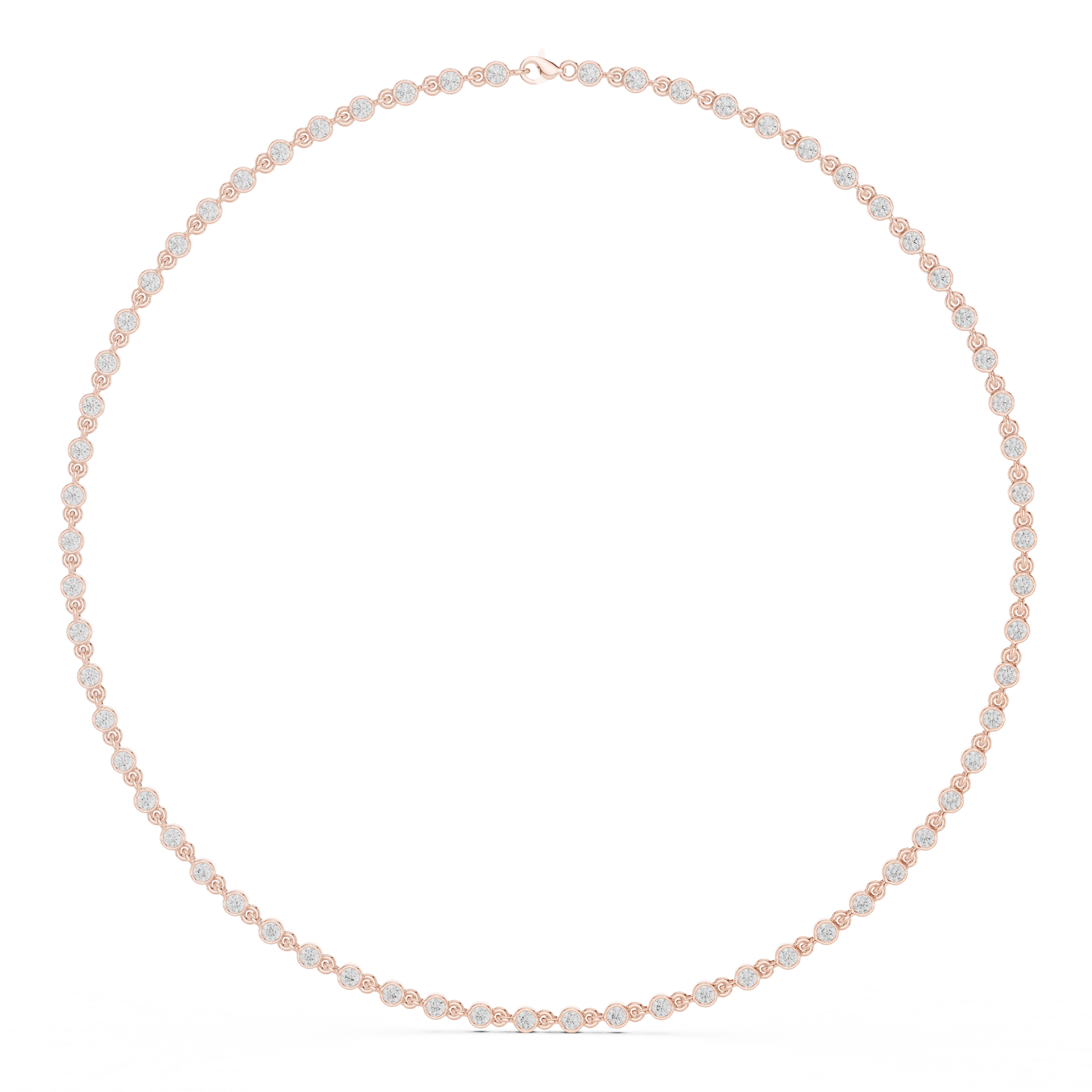 Classic Bezel Set Lab Grown Diamond Necklace