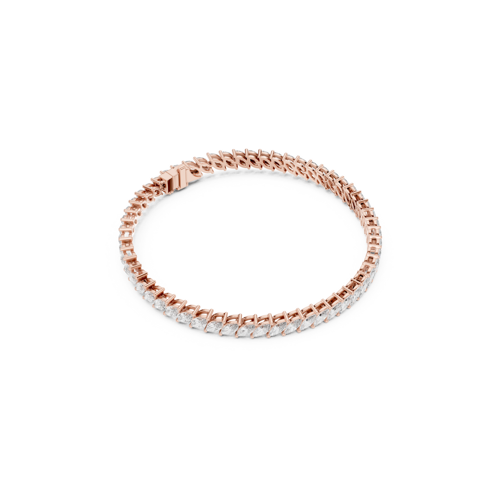 Marquise Lab Grown Diamond Tennis Bracelet.