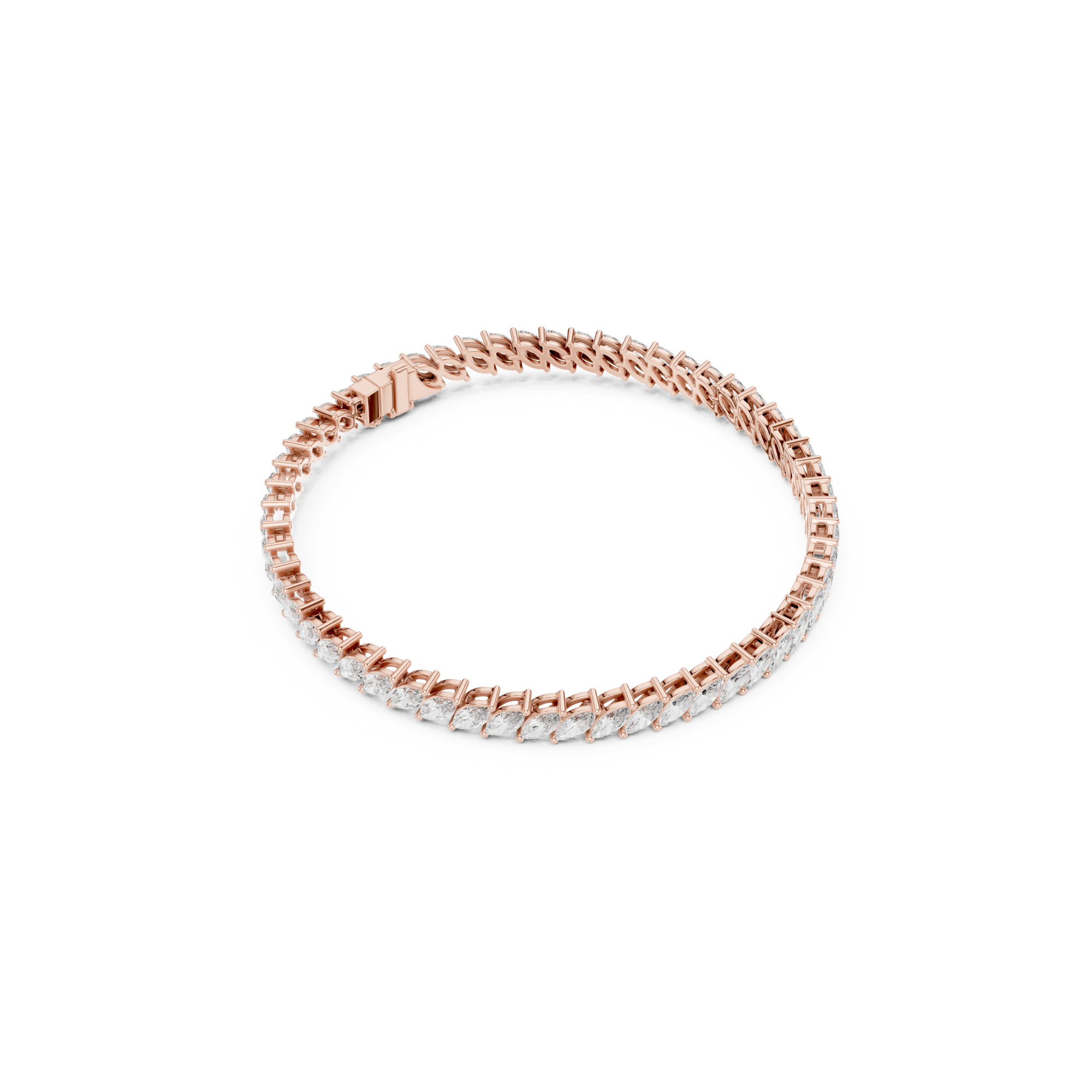 Marquise Lab Grown Diamond Tennis Bracelet.
