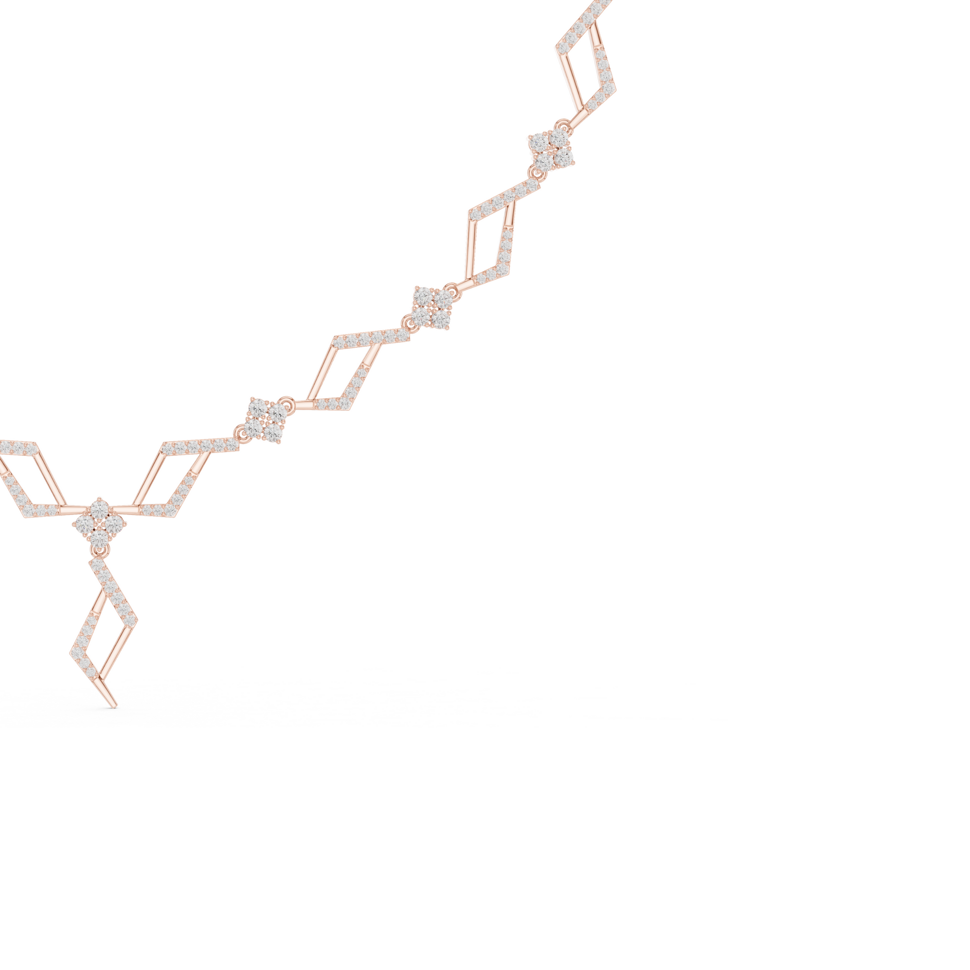 Geometric Lab Grown Diamond Necklace