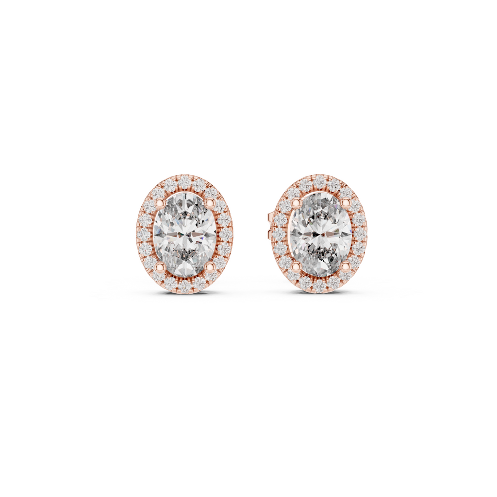 Classic Oval Cut Lab Grown Diamond Earrings