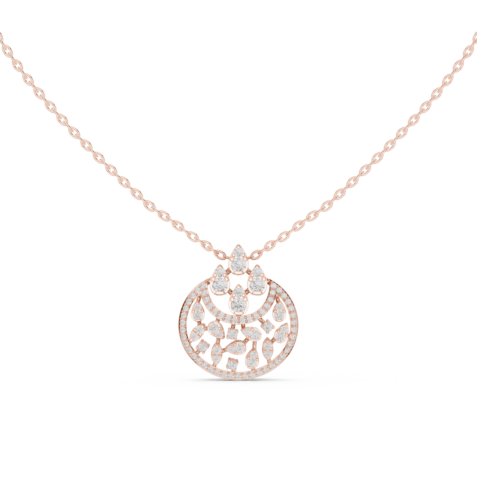 Concave Lab Grown Diamond Pendant