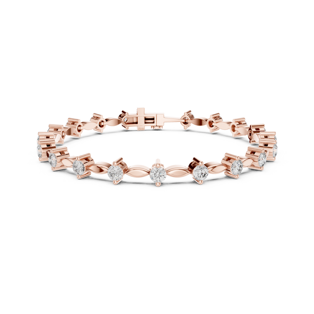 Delicate Round Lab Grown Diamond Tennis Bracelet