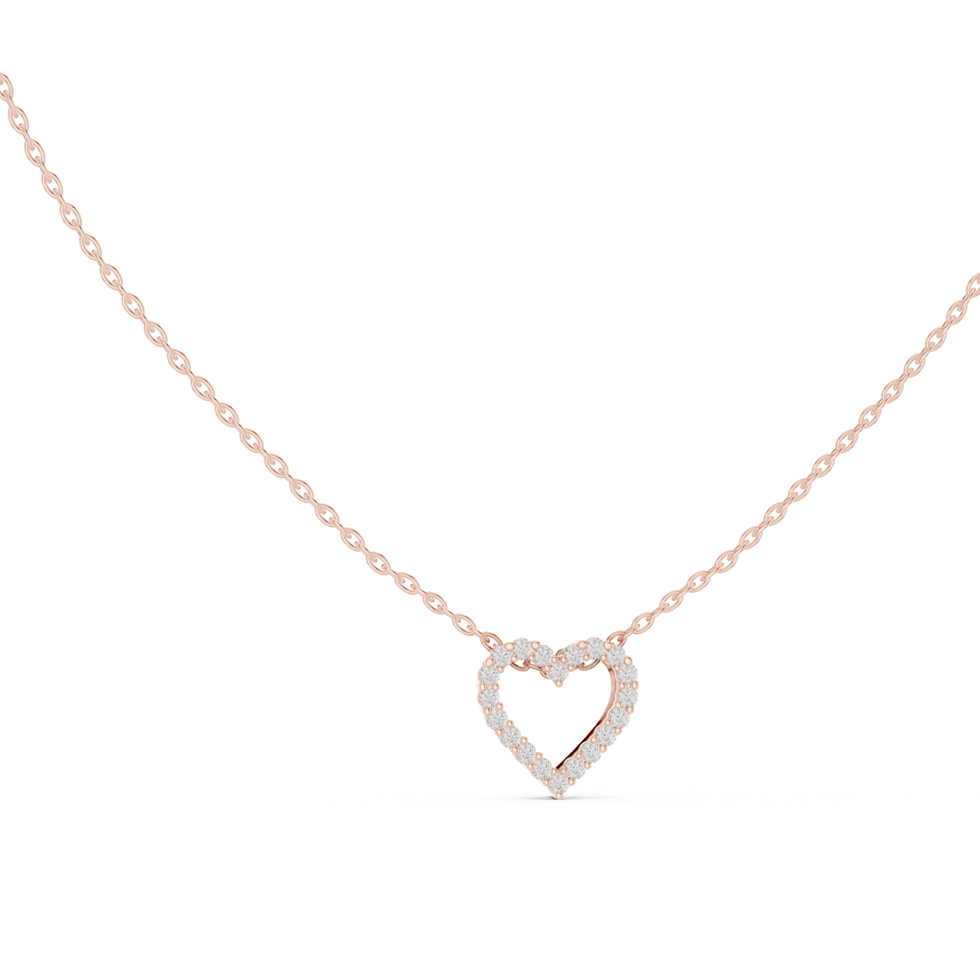 Delicate Heart Lab Grown Diamond Pendent
