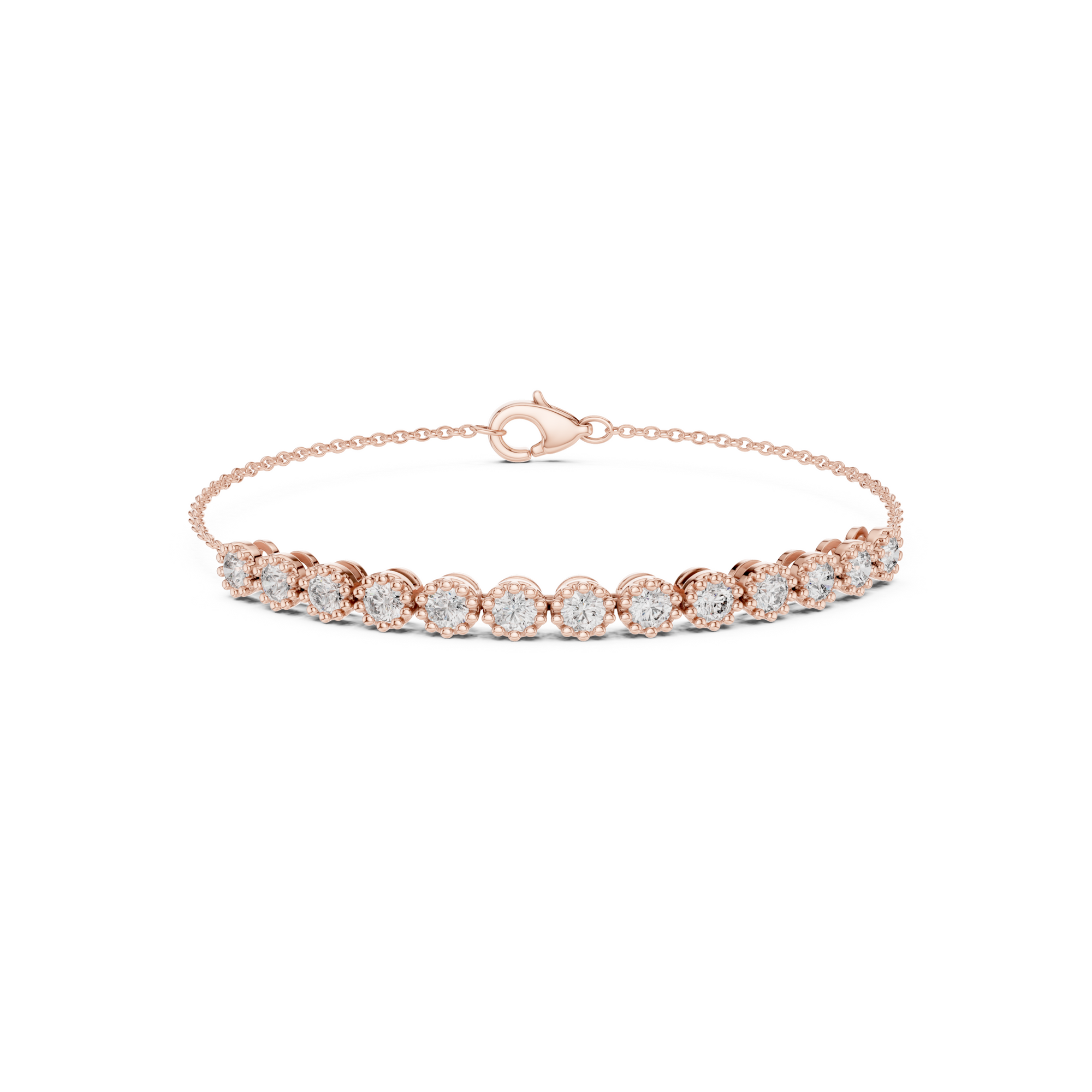 Cluster Lab Grown Diamond Chain Bracelet