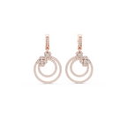 Floral Hoop Lab Grown Diamond Drop Earring