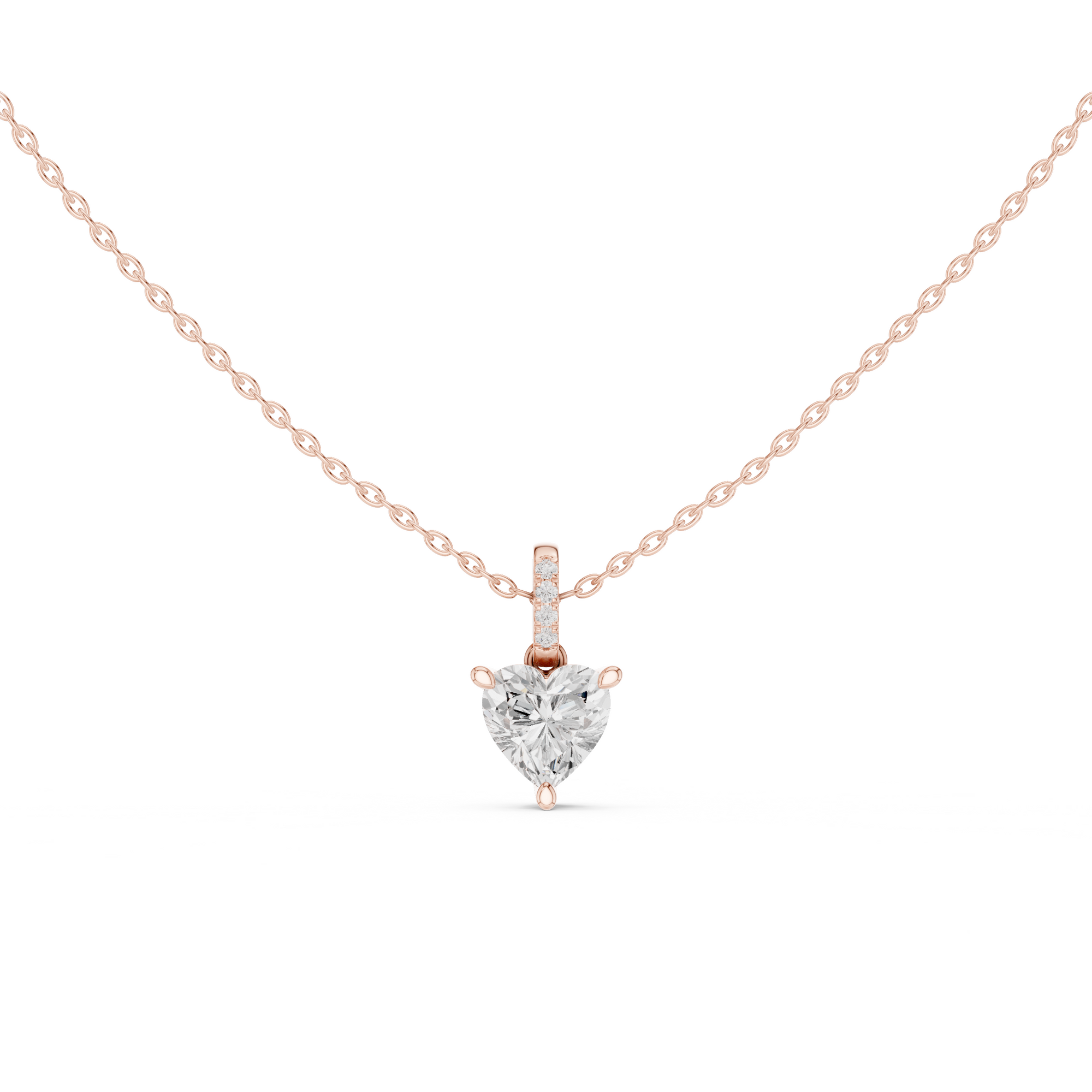 Heart Shape Solitaire Diamond Pendant