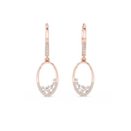 Elegant Oval Drop Lab Grown Diamond Earrings