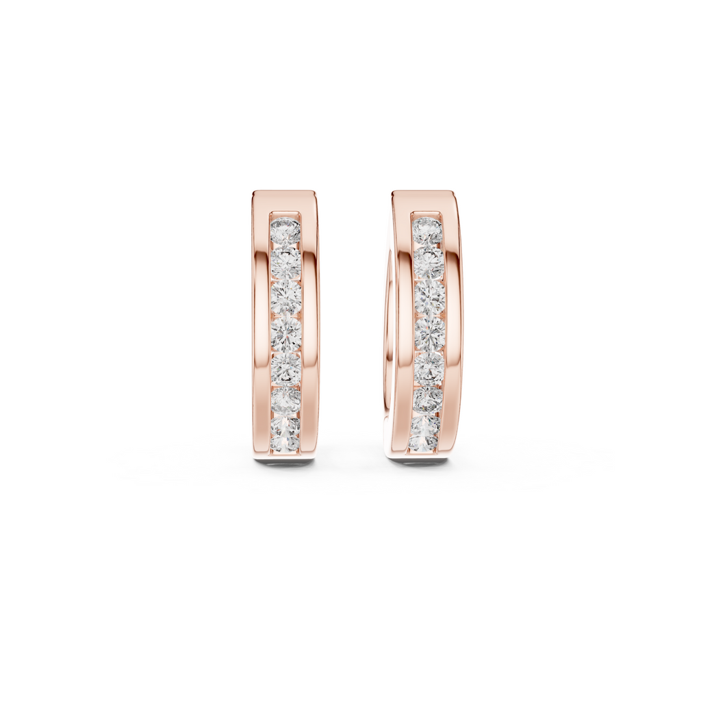 Dainty Diamond Hoop Earring