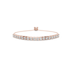 Elegant  Round Cut Lab Grown Diamonds Chain Bracelet