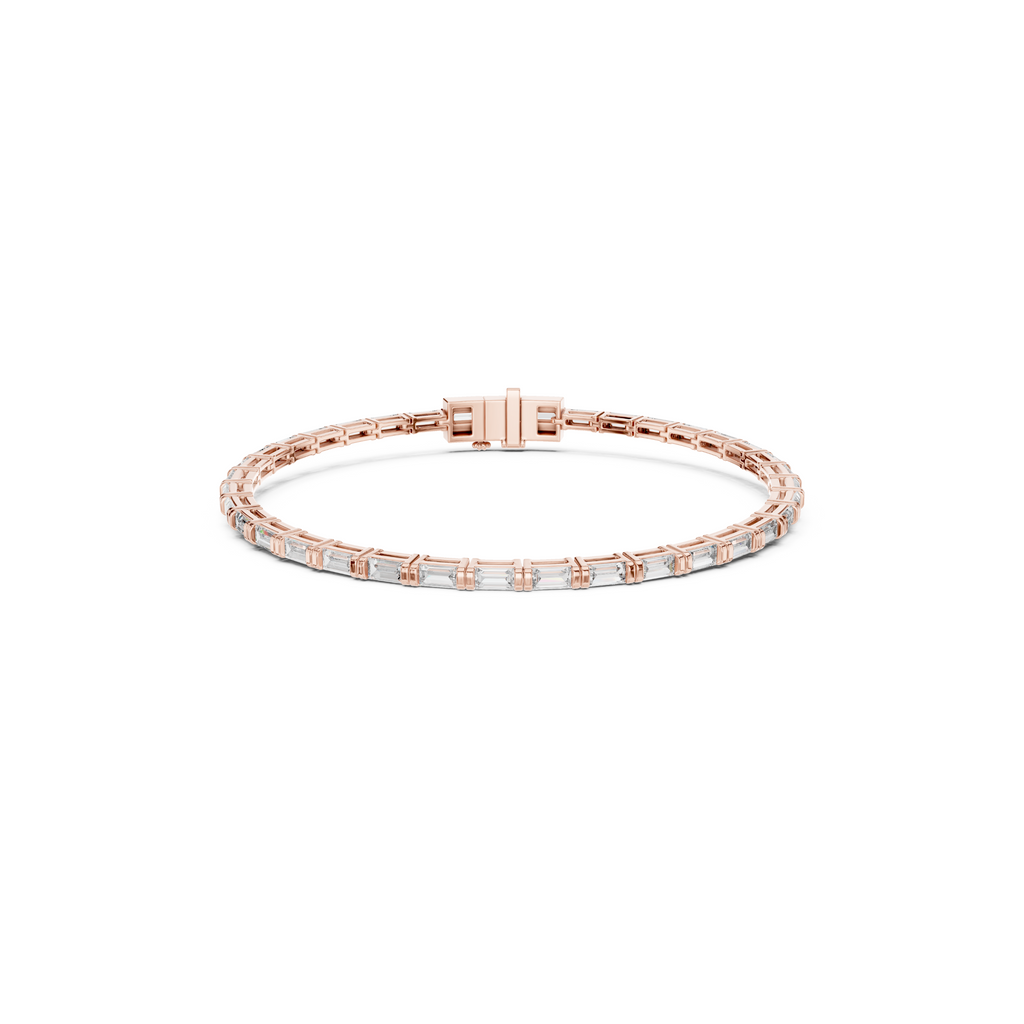 Baguette Cut Lab Grown Diamond Tennis Bracelet