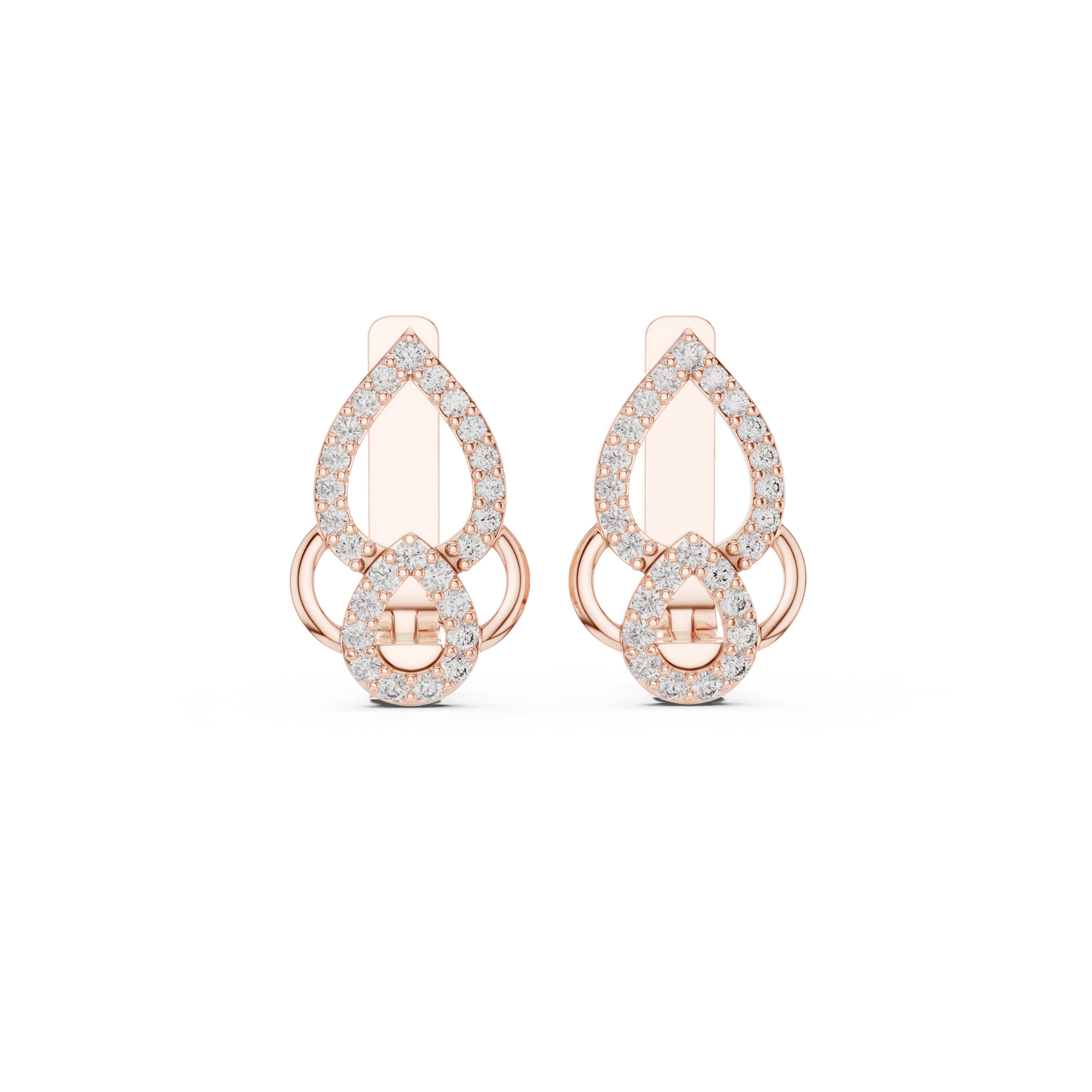 Slick Harmony Diamond Hoop Earring