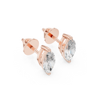 Marquise-Cut Lab Grown Diamond Stud