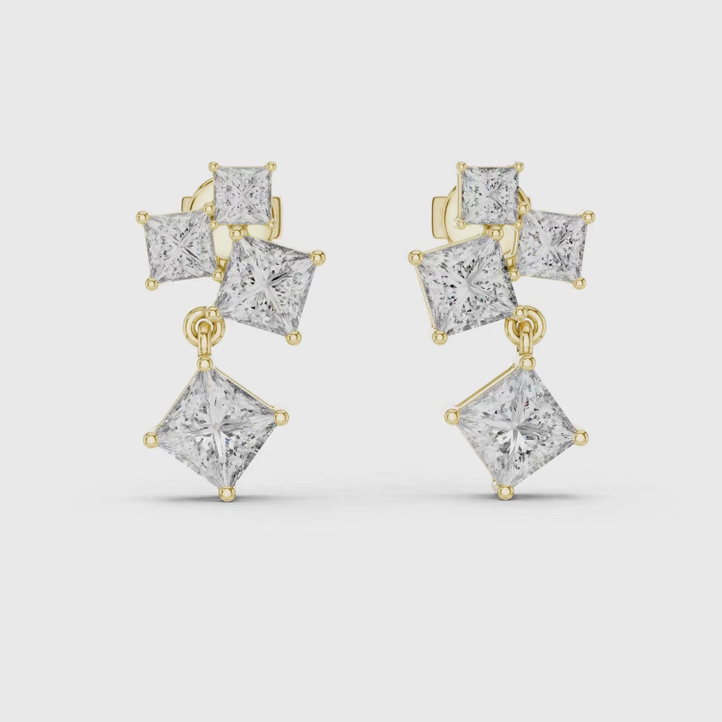 Cascade Lab Grown Diamond Drop Earring