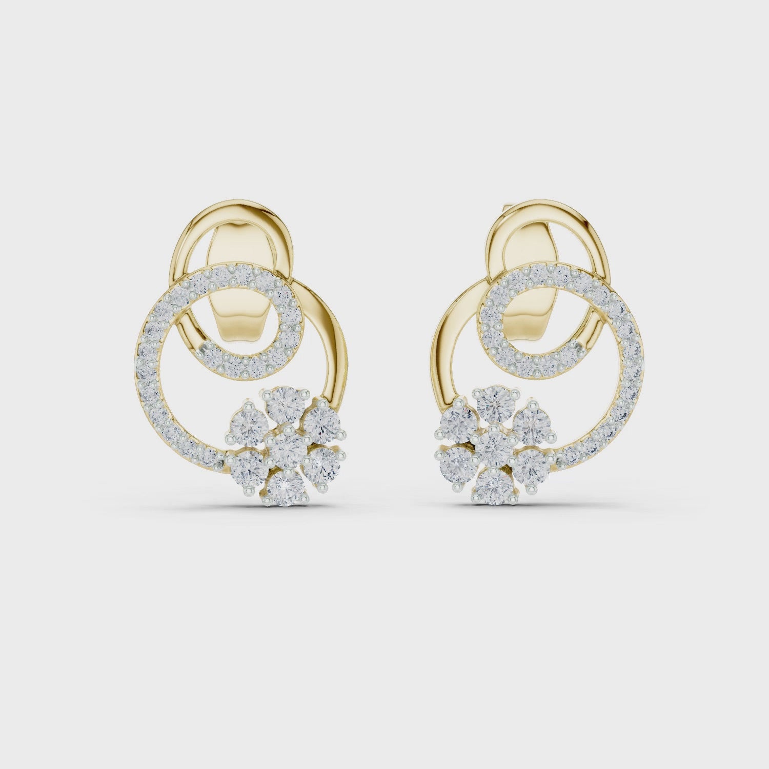 Petal Cluster Lab Grown Diamond Earrings