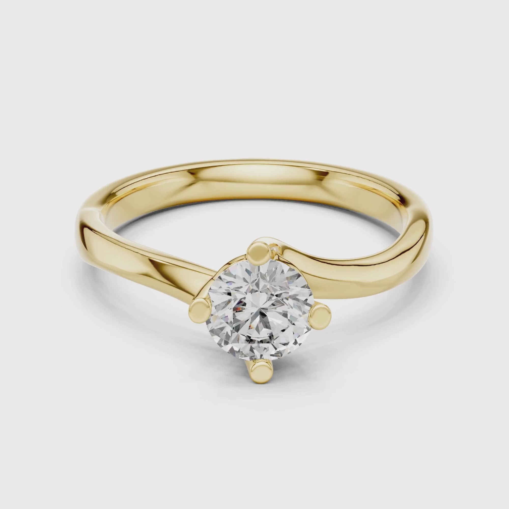 Sleek Solitaire Lab Grown Diamond Ring
