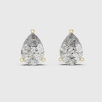 Pear Solitaire Lab Grown Diamond Stud