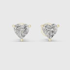 Heart Shape Lab Grown Diamond Stud