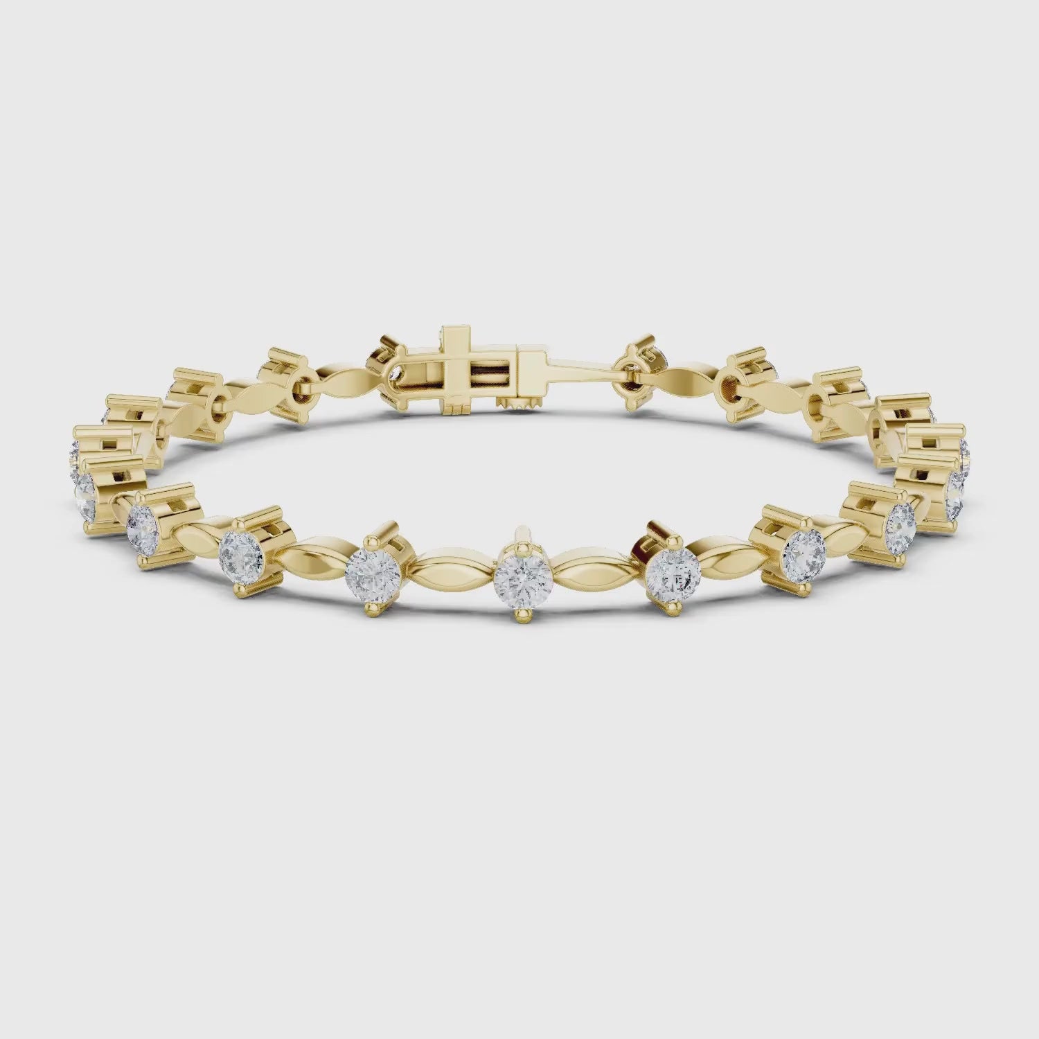 Delicate Round Lab Grown Diamond Tennis Bracelet